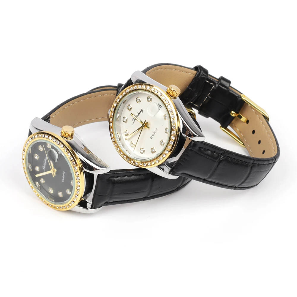 Diamond Women Watches Ladies Watch Dress Bracelet Fashion Leather Strap Gold Stainless Steel Buckle Female Crystal Wristwatch