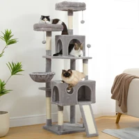 Multi-Level Cat Tree Luxury Tower with Condo Hammock 5