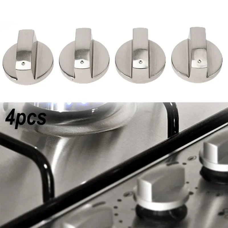Gas Stove Knobs 4PCS 6mm Modern Kitchen Electric Cooker Oven Hob Control Switch for Household Replacement Tools