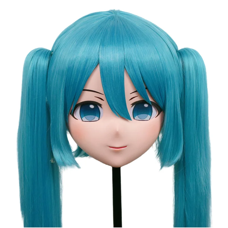 

(C005) Customize Character Female/Girl Resin Kig Full Head With Lock Anime Cosplay Japanese Anime Kigurumi Mask