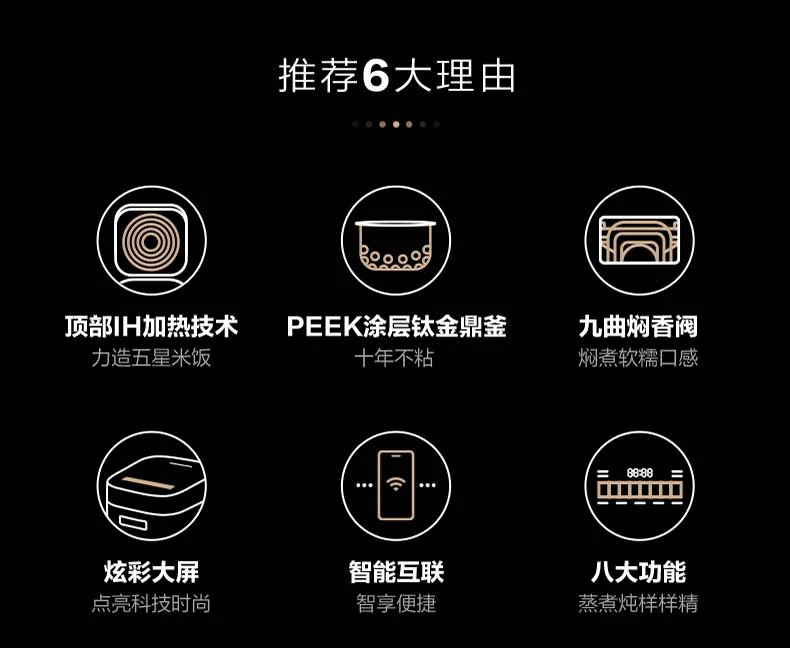 Description Picture 6 of itemMidea Intelligent Rice Cooker Pro 4L Titanium Ding Kettle Nine Curved Braised Fragrance WIFI Smart Control Steamed Rice Pot