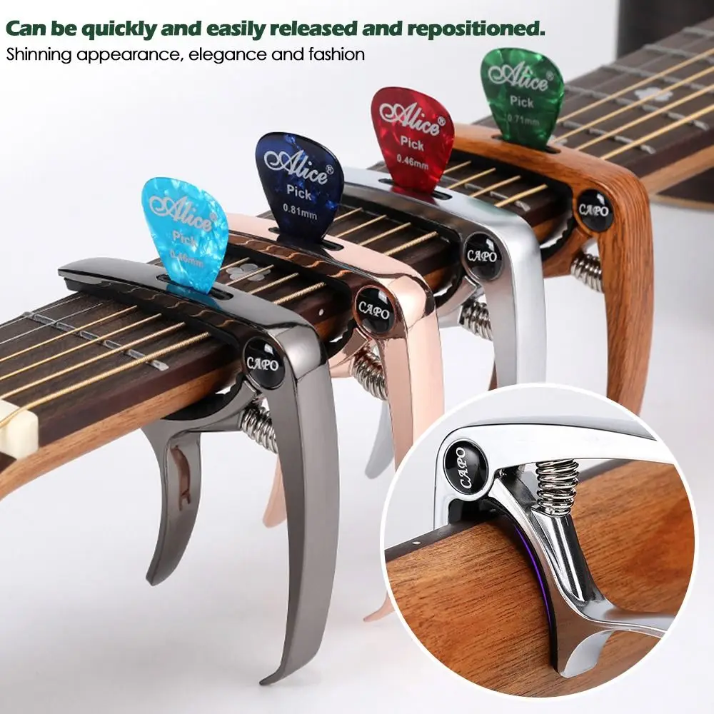 Gitarren-Capo für akustischen klassischen E-Gitarren-Ton Metall-Tuning-Clamp-Gitarren zubehör anpassen Capo traste Schnellwechsel-Clip