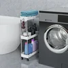 Push Trolley Shelf Floor Multi-layer Bathroom Bathroom Crevice Living Room Storage Trolley Kitchen Crevice Shelf 3