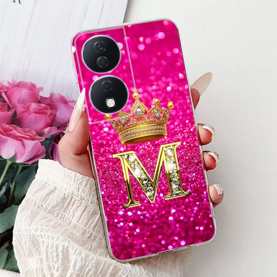 Cute Letters Soft Silicone Phone Case for Honor - Durable and Stylish Cover