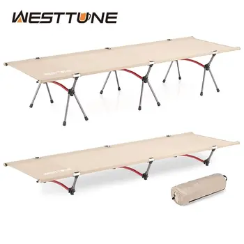 WESTTUNE Camping Cot Portable Folding Bed Ultralight Aluminum Alloy Sleeping Cot for Outdoor Hiking Backpacking Travel 1