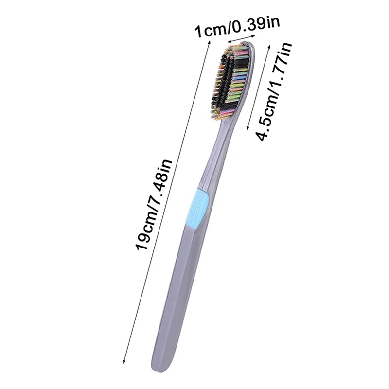 새로운 1/5Pcs 대형 헤드 강모 칫솔 성인용 미끄럼 방지 와이드 디자인 깊은 ..