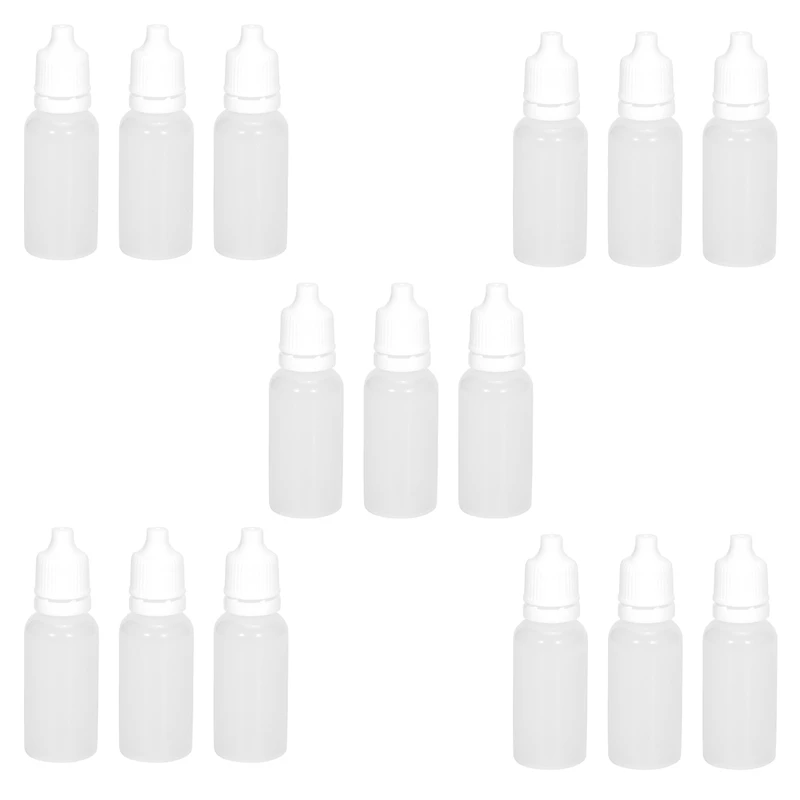 

Top Deals 500PCS 15Ml Empty Plastic Squeezable Dropper Bottles Eye Liquid Dropper Refillable Bottles