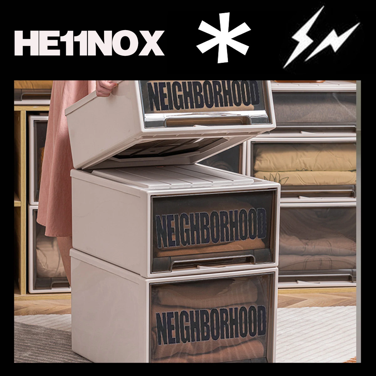 

NBHD Clothing Drawer Storage Box, Wardrobe Storage Cabinet, Plastic Clothes Storage Box