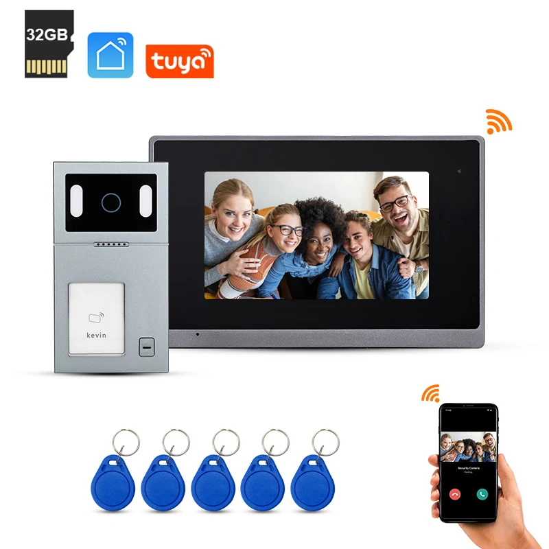 

Popular Model Video Doorbell Intercom 128G Memory Card Tuya Remote Open Intercom