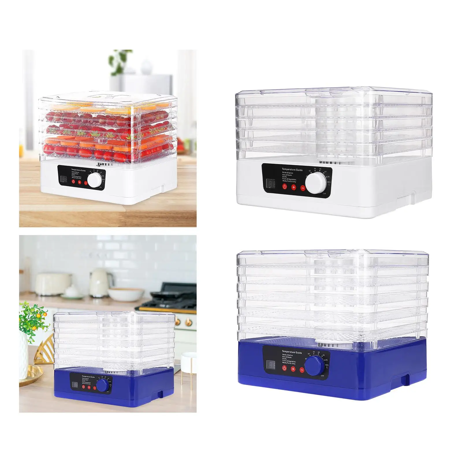 Electric Food Fruit Machine Fruit Dryer Large 5-tray Dehydration Portable 350W Power Saving 110V Dried Machine for Pet Food