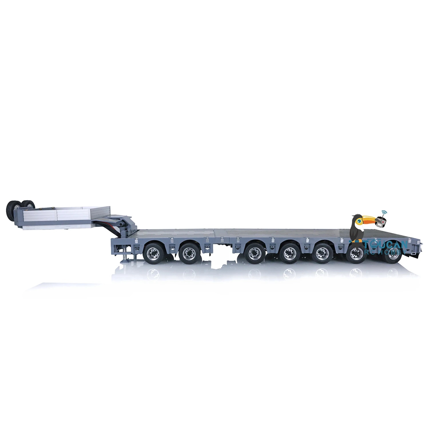 1/14 Fury Bear Detachable Gooseneck 2+5 Axles Metal Heavy Trailer For TAMIYAYA RC Tractor Truck Electric Excavator TH20431-SMT6 3