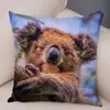 Bedroom Living Room Decor Pillowcase Cute Australian Koala Cushion Cover Wildlife Pattern Print 5
