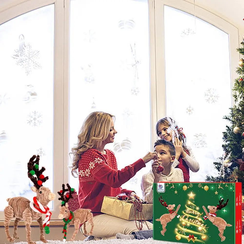 

Праздничное войлочное подвесное Рождественское украшение с оленями, зимнее необычное забавное детское тайное Санта-Клаусом, праздничное животное Ru J0E9