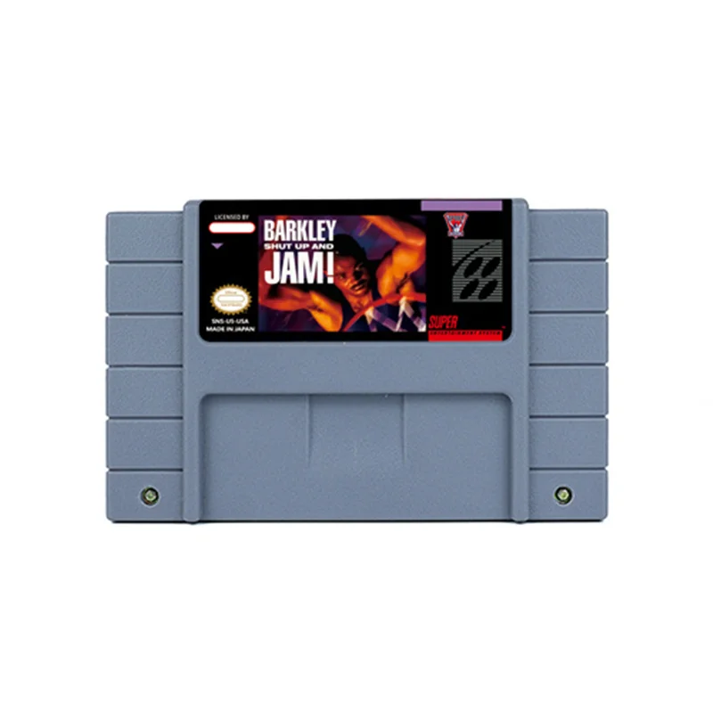Barkley Shut Up And Jam Action Game Per Snes 16 Bitretro Cart Regalo Per Bambini