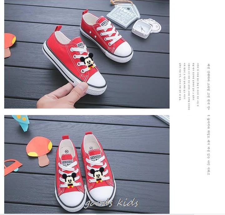 Disney Mickey Minnie children canvas shoes girls sneakers boys casual student shoes