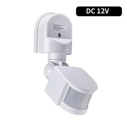 Outdoor LED Light Switch with Automatic Infrared Motion Sensor (White DC12V)