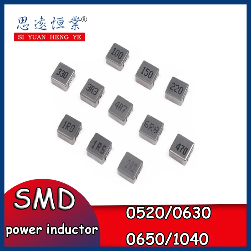 

100pcs 0520 0630 0650 1040 1R0 2R2 6R8 150 330 470 101 SMD Molding Power Inductors 1UH 2.2 3.3 4.7 6.8 10 15 22 3368 UH 100UH