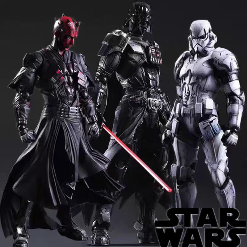 New Marvel Play Arts Kai Star Wars Figure Boba Fett Darth Vader Stormtrooper Maul Mobile Figure Model Toys Collection Gift