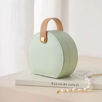 Mini organisateur de bijoux, présentoir à bijoux de voyage, boîtes de boucles d'oreilles, colliers, bagues, sac à main Portable, boîte à bijoux, rangement en cuir 5