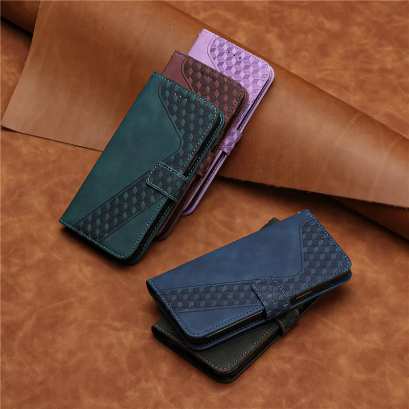 Leather Flip Wallet Case - Universal Fit