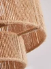 Vintage Hemp Rope Pendant Light Handmade Rattan Chandelier for Living Room Bedroom Restaurant Hemp Rope Round Pendant lamp 6