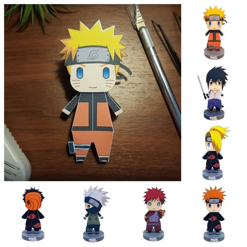 

Naruto Cartoon Doll Carton Model Toy Anime Figures Uzumaki Naruto Kakashi Uchiha Sasuke Desktop Decoration Kid Birthday Gifts