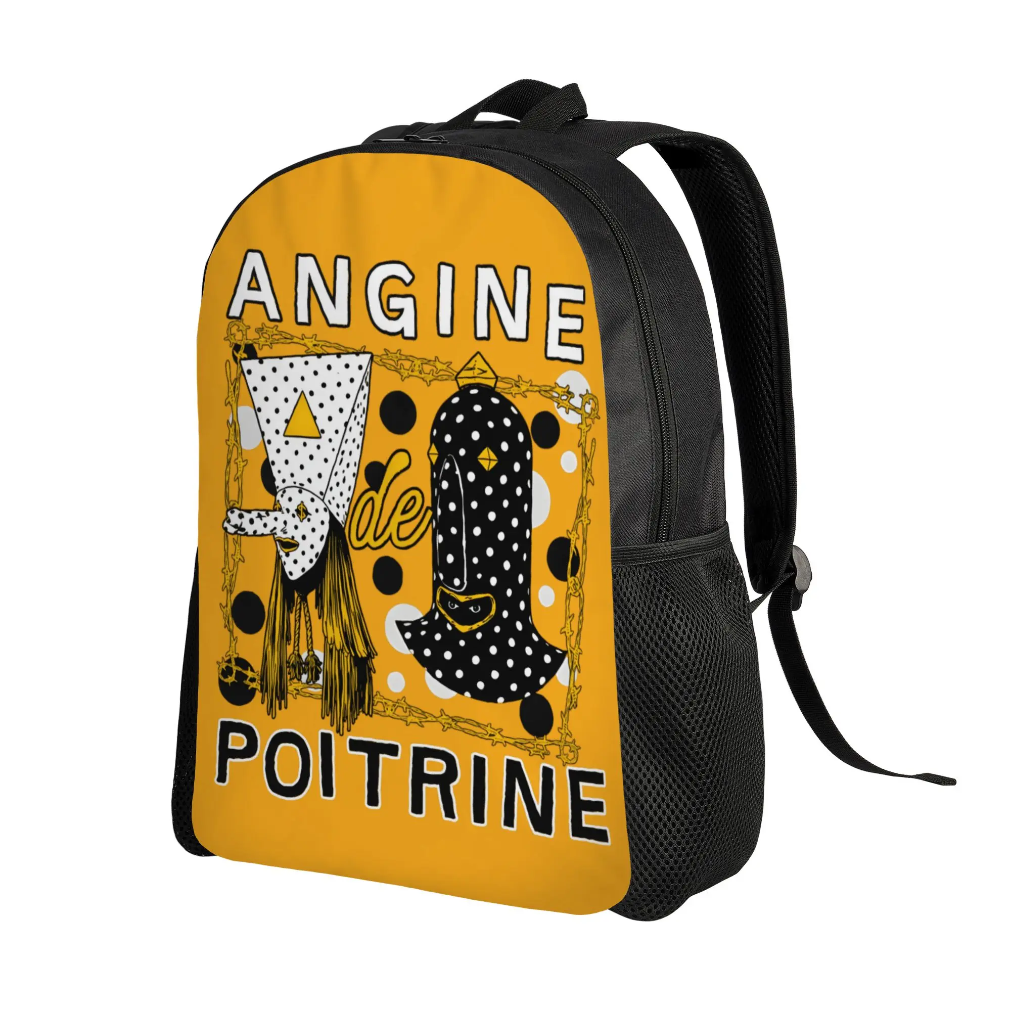 Rock Angine De Poitrine 남성용 여성용 메탈 밴드 백팩 십대 학생 작업 데이 팟 대학 캔버스 가방 선물