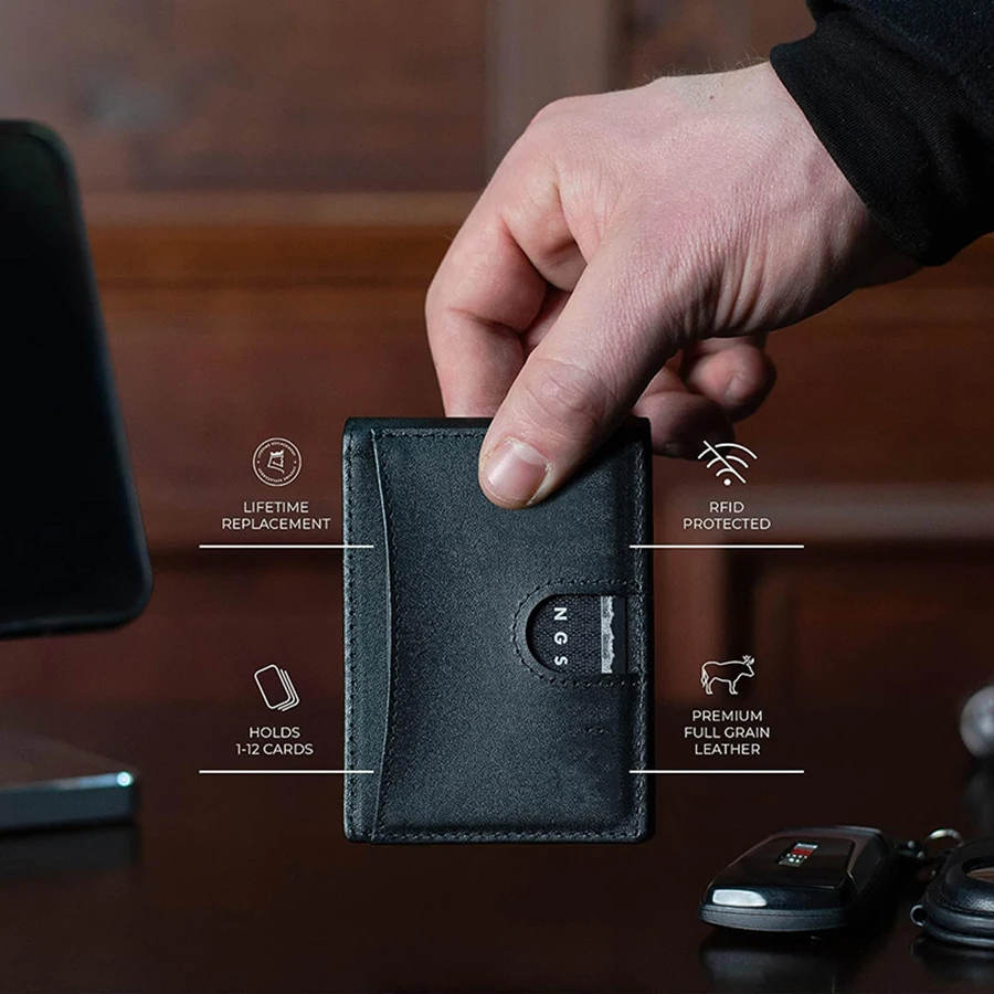 Money Clip Wallet for Men Slim Minimalist Mens RFID Blocking