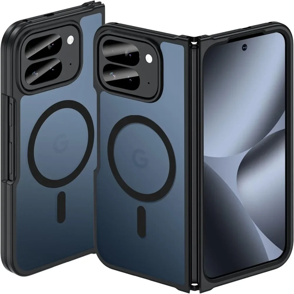 Elegant Translucent Magnetic Phone Case with Anti-Drop Protection and Wireless Charging Compatibility
