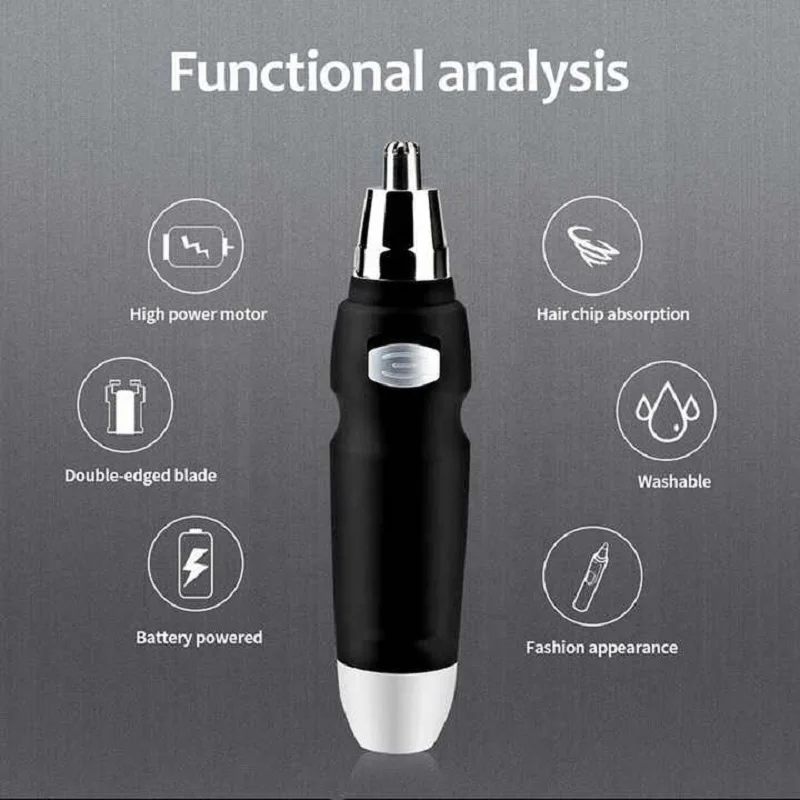 Portable Electric Ear Nose Trimmer Nose Hair Trimmer for Men Women Hair Removal Shaving Razor Eyebrow Trimmer Beard Shaver 4