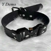Y Demo Punk métal acier inoxydable boucle réglable tour de cou femmes Rock collier fête Techwear 6