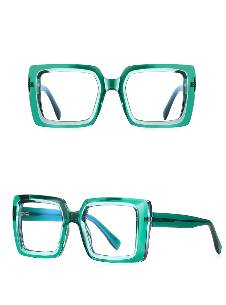R57377 quadratische große Rahmen Lesebrille Trend Feder scharnier optische presbyopische Brille diopt risch 50 200 300 – Detail 15