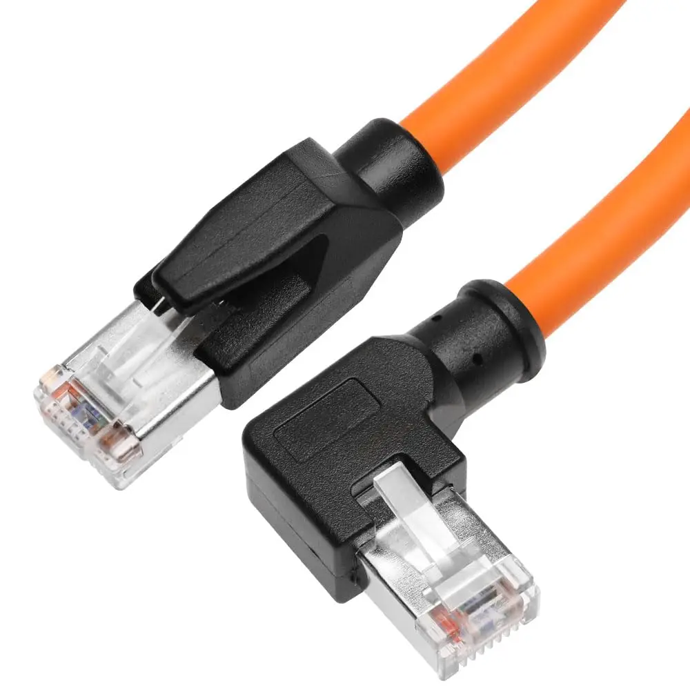 Alvin의 왼쪽 각도 Cat6 차폐 Profinet 케이블 PLC 로봇용 60cm 하이 플렉스