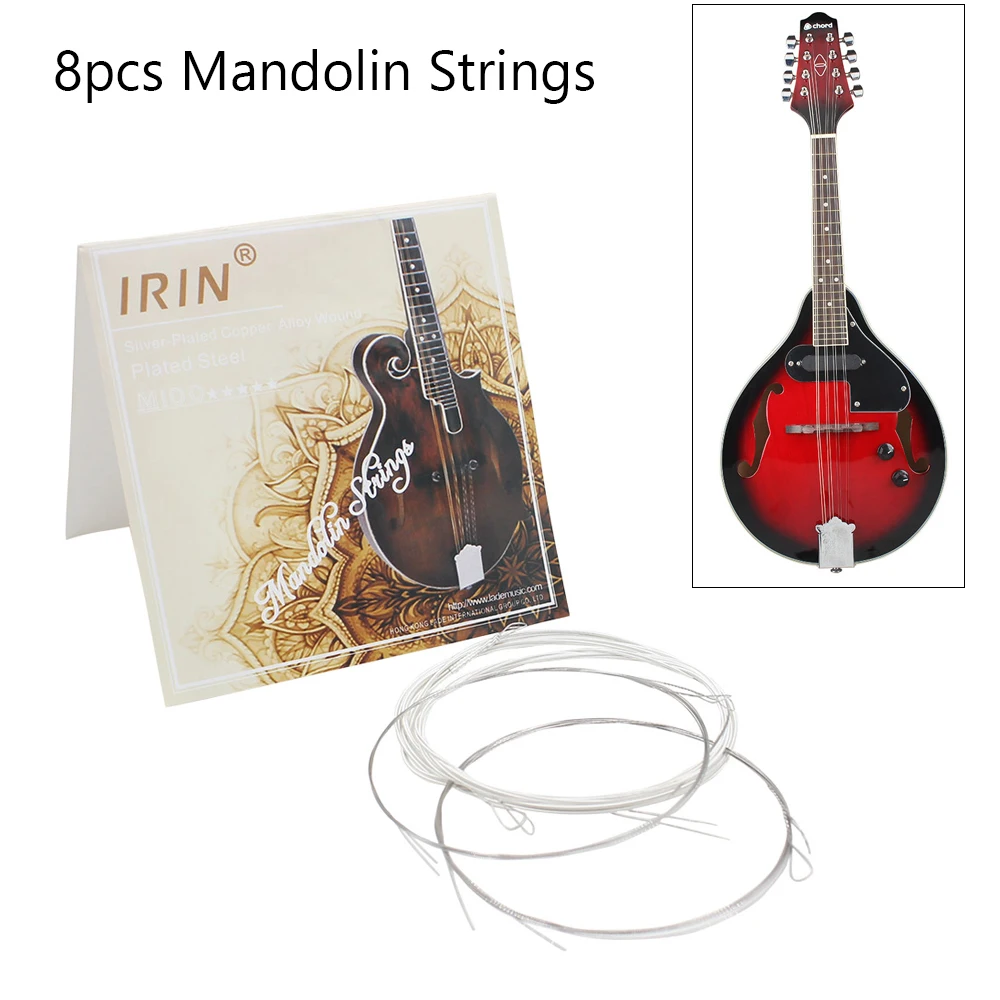

8Pcs M100 Mandolin String Set High Carbon + Silver-plated Strings G D A E Tone Mandolin Parts Music Instrument Accessories