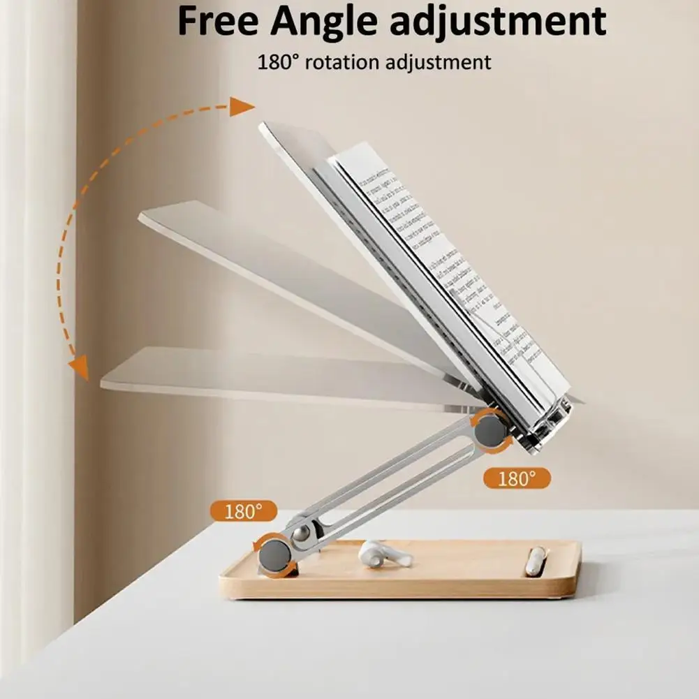 

Wooden Reading Stand Transparent Acrylic Multifunctional Holder Lifting Bracket Storage Tablet Bookshelf Laptop Desktop W7u7