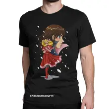 Camiseta de algodón puro para hombres y mujeres, camisa informal de felpa de caramelo, nieve, Anime, Kawaii, Manga, Tops de cuello redondo