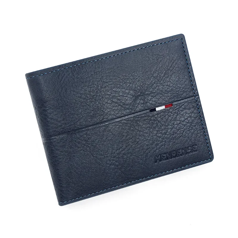 Men's Slim Wallet - Stylish Zipper Design, Card & Photo Holder, Coin Pocket - Premium PU Leather
