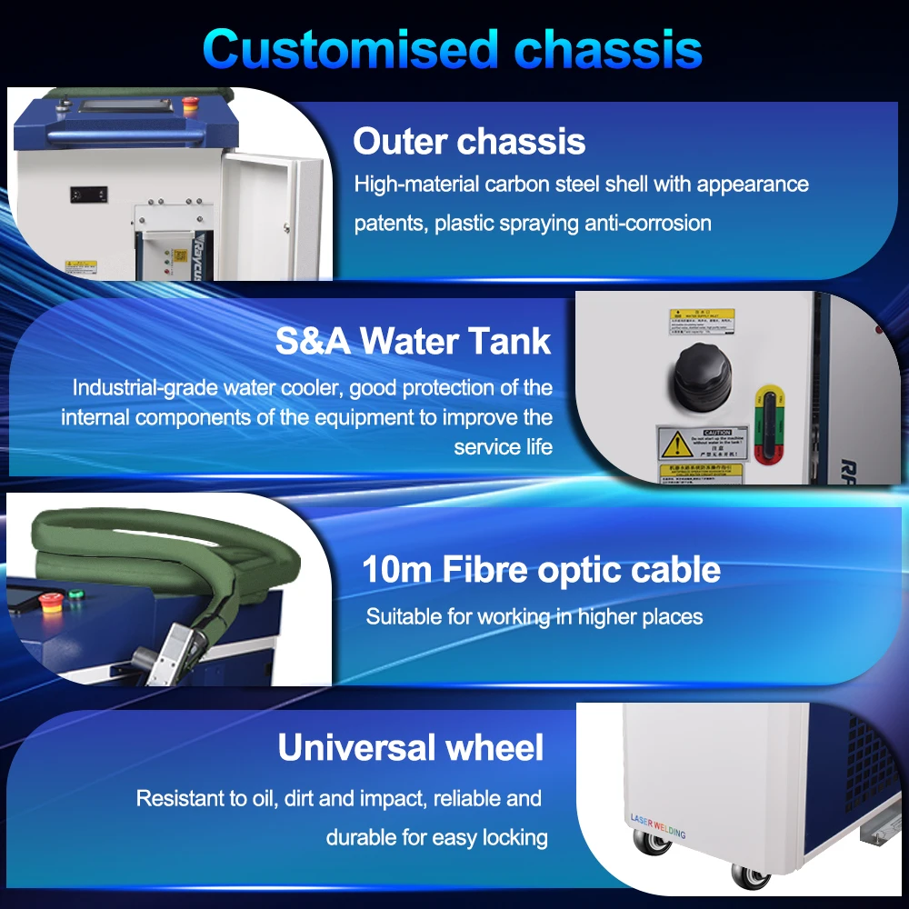 1500W Laser Welder Fiber Laser Welder Handheld Raycus 1500W Wobble Head for Metal Weldings Cleaning Cutting DDP TO EU US