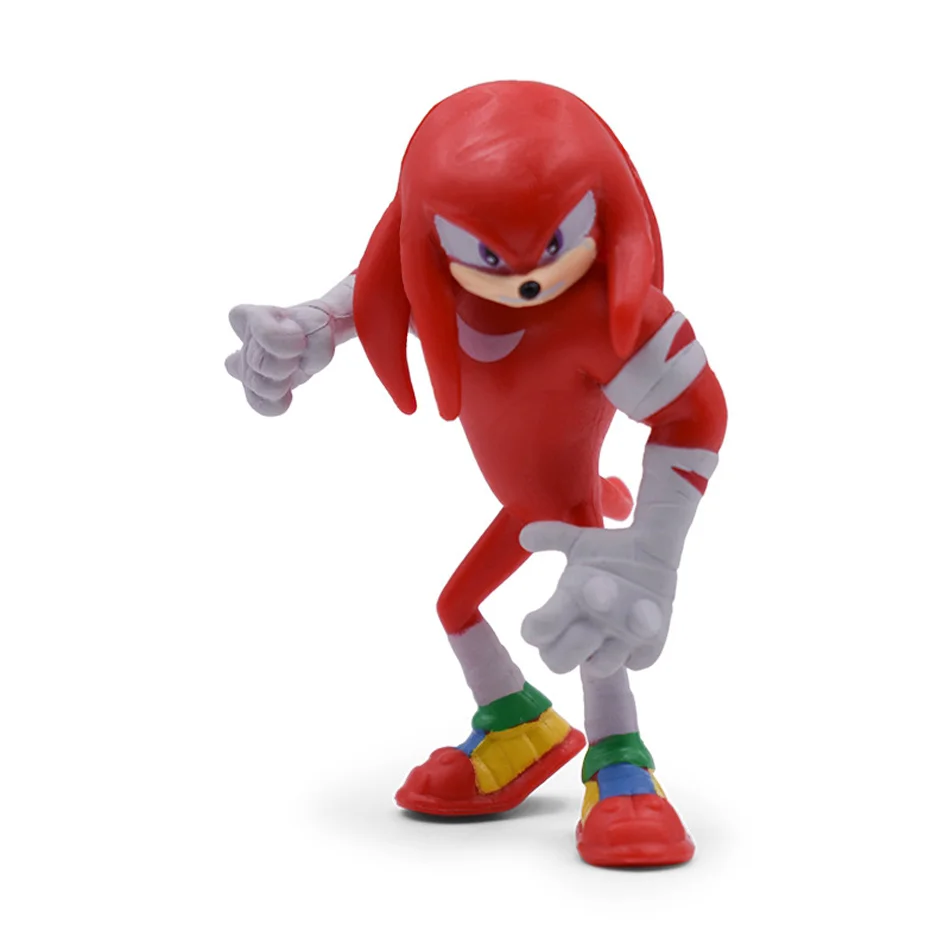 New 6pcs Set Mini Cute Sonic PVC Character Toy Hedgehog Shadow Tail Figure Model Dolls Children Animal Toy Birthday Gift 5-6cm - Bilde 5