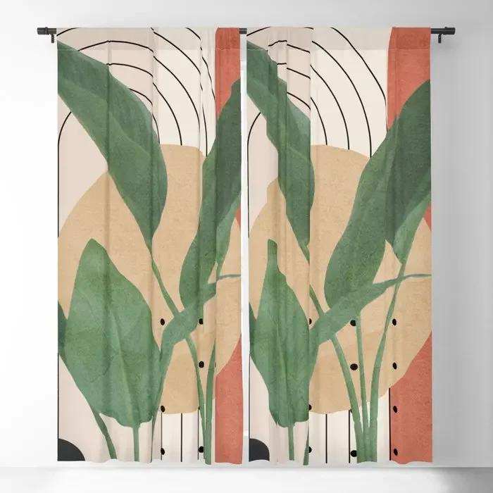 

Nature Geometry V Blackout Curtains 3D Print Window Curtains For Bedroom Living Room Decor Window Treatments