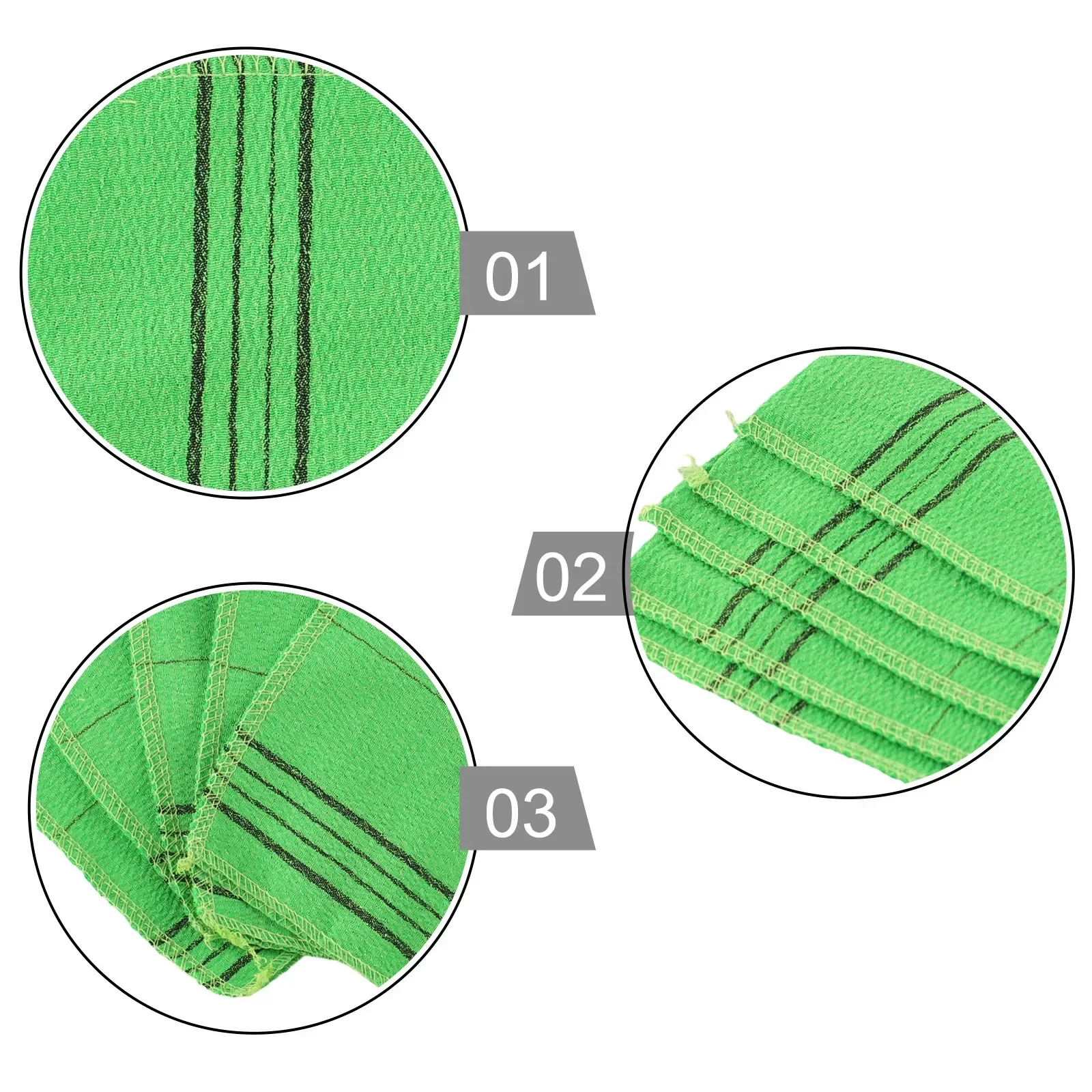 5Pcs Korean Exfoliating Washcloth Mitt Asian Exfoliating Bath Body Scrub Mitt Italy Towel Double Sided Exfoliating Cloth Gloves 3
