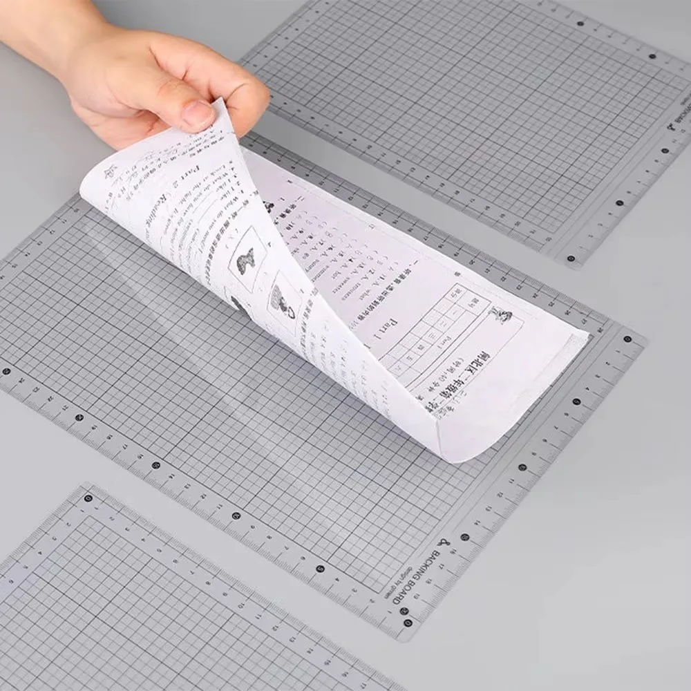 A4/B5/A5 학습 패드 투명 그리드 스케일 눈금자 미끄럼 방지 학생용 필기 보드 시험 문구류 학교 용품
