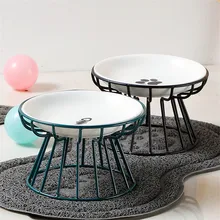 

Dog Bowl Frame Iron Dog Food Bowl Frame High Foot Pet Feeder Rack Protect Neck Cat Food Bowl Rack for Feeding Pet Accessories