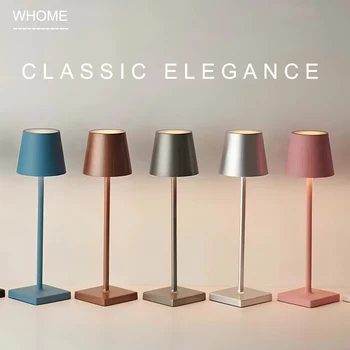 USB 알루미늄 합금 책상 램프, 바, 거실, 독서용, LED 충전식 테이블 조명, 무선 램프, 5200mAh