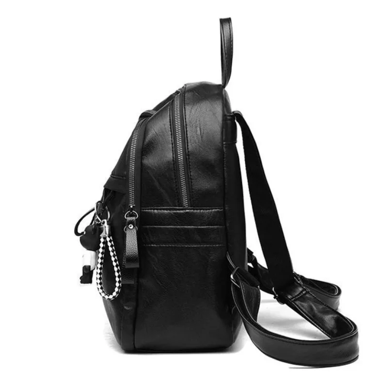 Gift non-violent bear backpack women's simple black casual backpack women's one-shoulder crossbody bag bag women