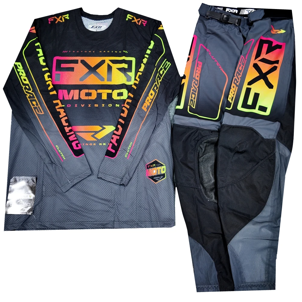 FXR Off Road Motocycle Jersey Pants Set MX Gear Set Motocross Clothing Combo Dirt Bike Motorcycle Adult Suit motocross gear set