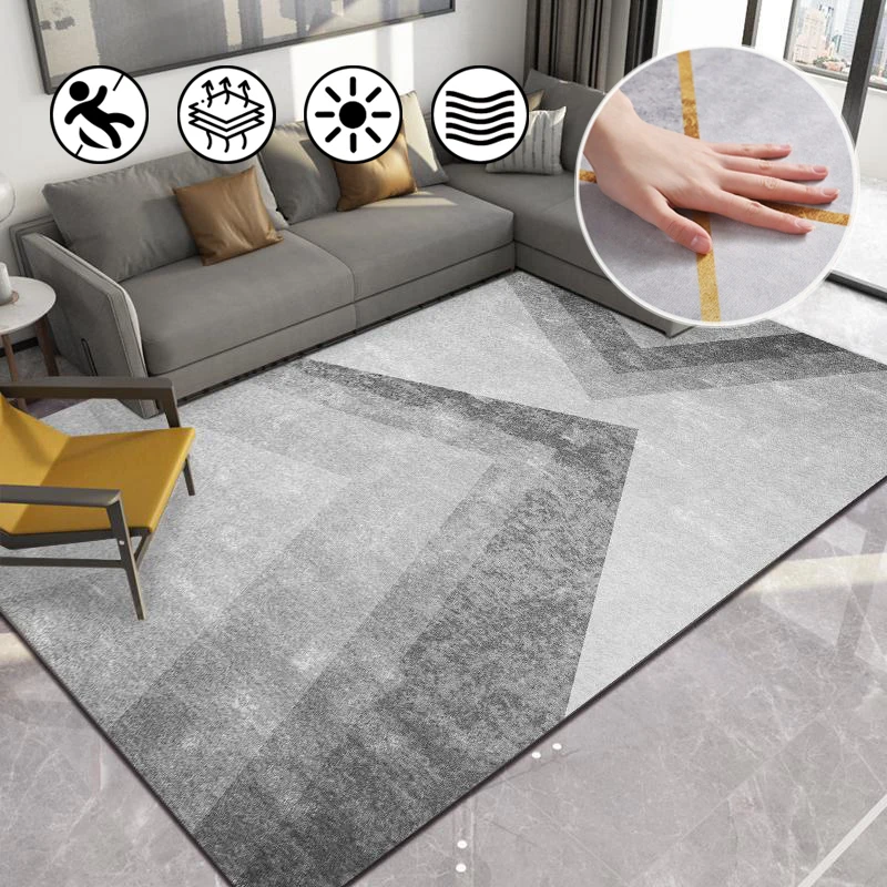 

Современные минималистичные легсветильник Роскошные абстрактные геометрические Нескользящие ковры для гостиной спальни декоративные прикроватные коврики для большой площади