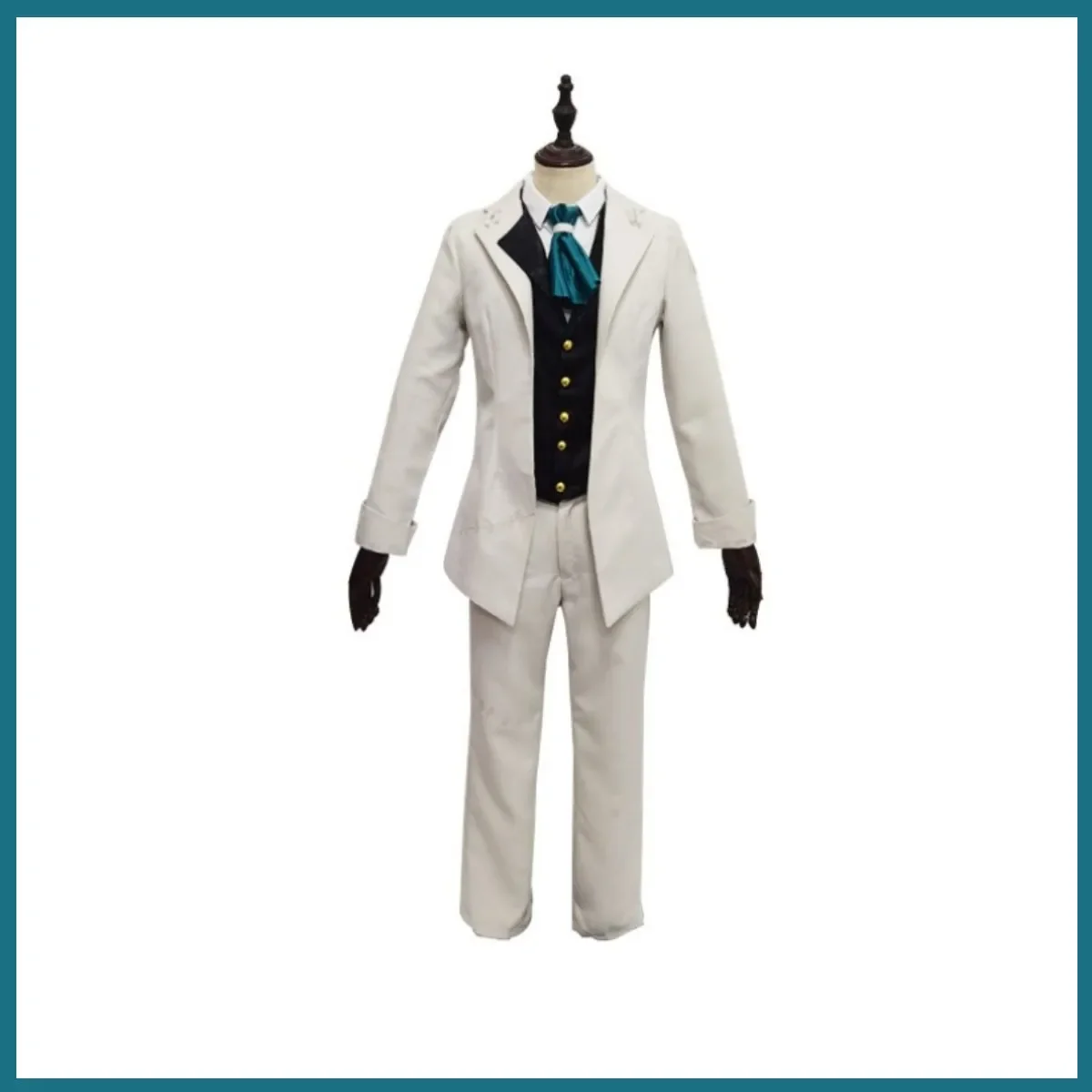 

Juego Anime Intity Orpheus, disfraz Novelist, uniforme blanco, conjunto completo camisa para hombre, traje baile p