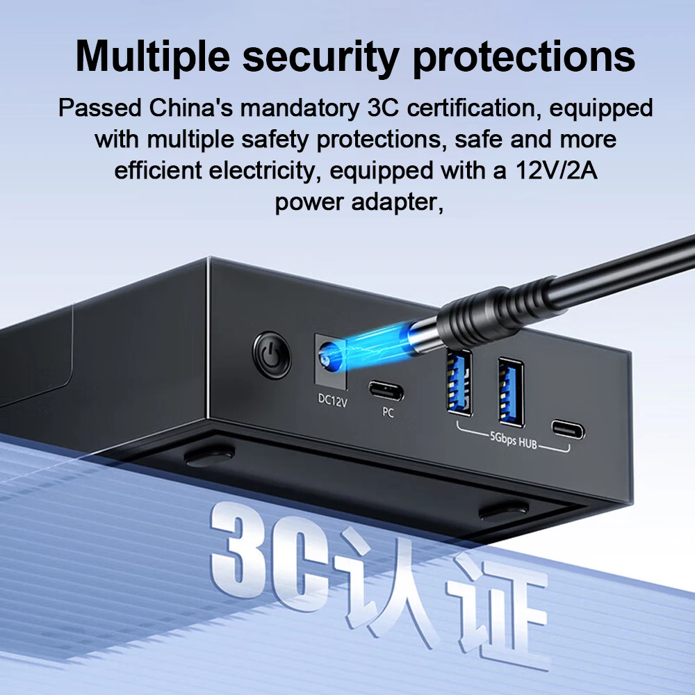 Meetiger 3.5 인치 HDD 도킹 스테이션 다기능 SATA 하드 디스크 Type-C 외장형 하드 드라이브(Usb 어댑터 허브 확장 포함)
