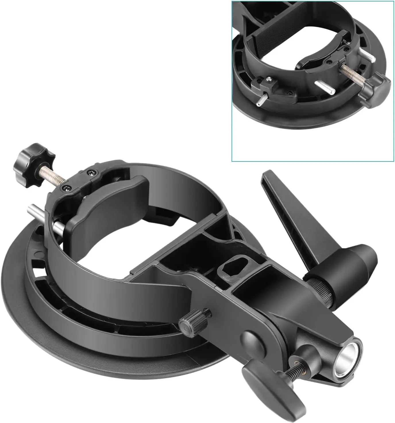 NEEWER S-Type Bracket Holder with Bowens Mount for Speedlite Flash Snoot Softbox Beauty Dish Reflector Umbrella